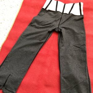 Pink and Grey Lululemon Crop Leggings